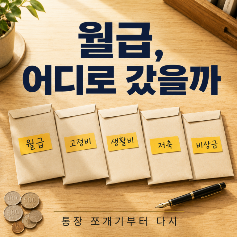 월급 관리 방법, 몇 년 시행착오 끝에 정착한 방식