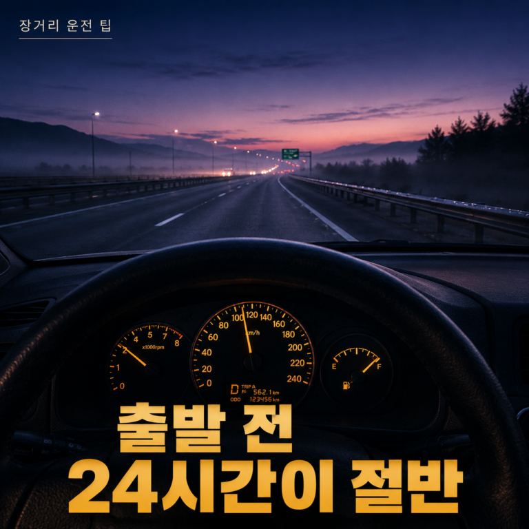 장거리 운전 팁, 사실은 출발 전부터 시작된다