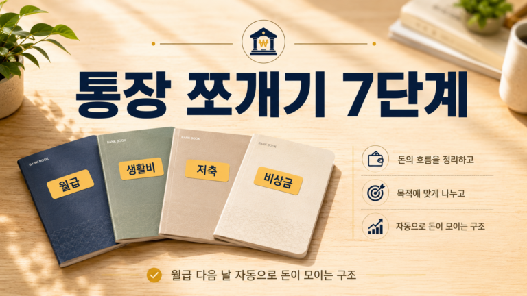 통장 쪼개기 실전 세팅 7단계, 월급 다음 날 자동으로 돈이 모이는 구조