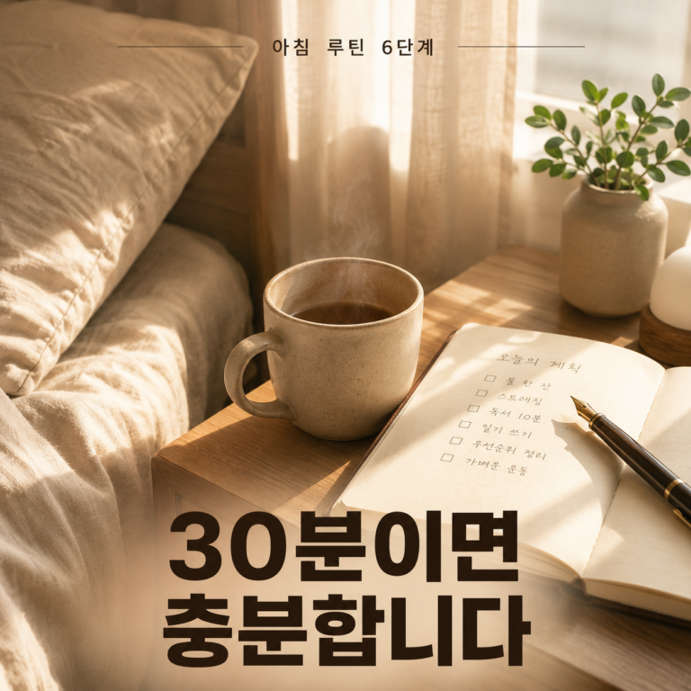 아침 루틴 만드는 방법 6단계, 작심삼일을 넘기는 현실적인 순서